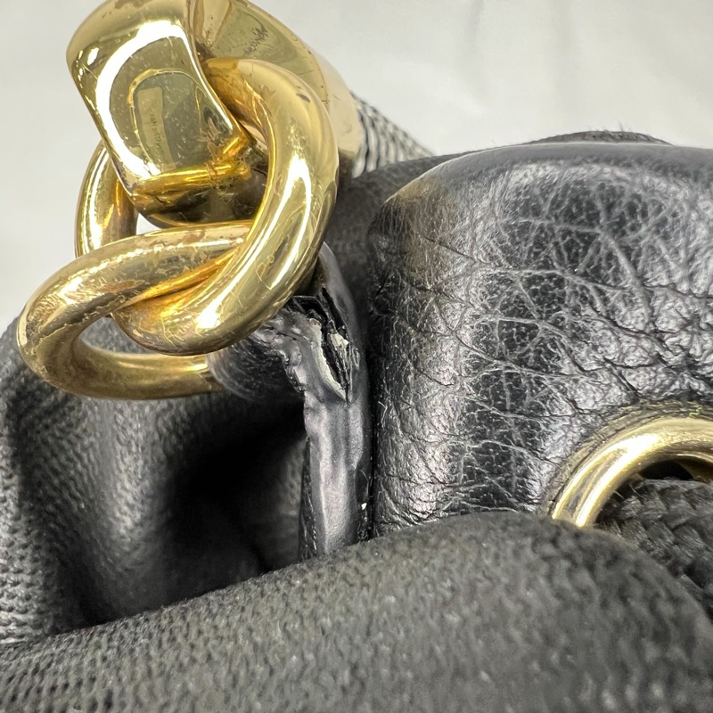 Marc Jacobs THE LEATHER牛皮 束口兩用黑色水桶包-10