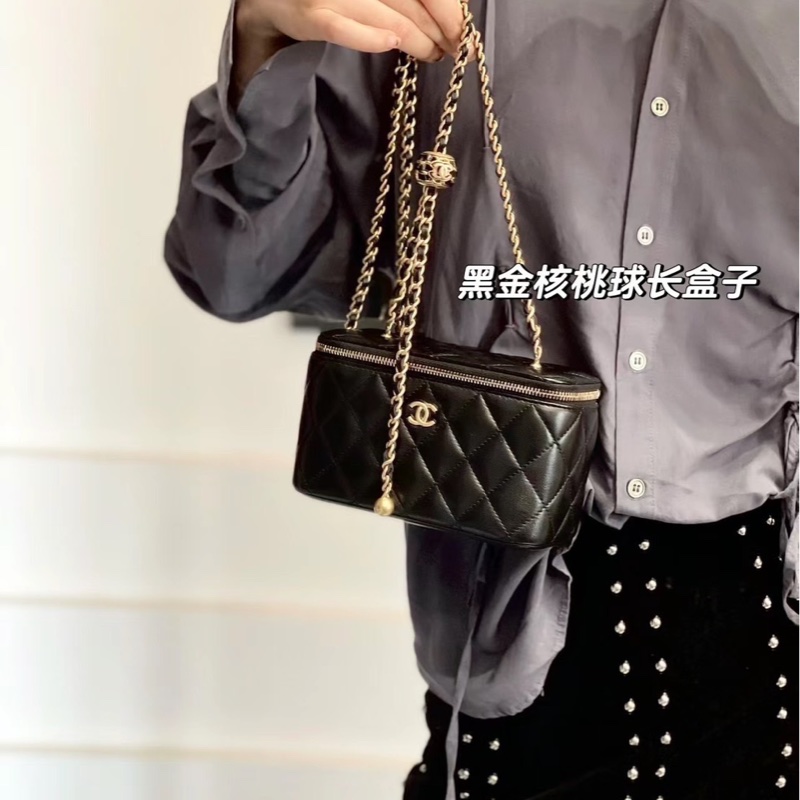 香奈兒 Chanel 22S核桃金球長盒子 化妝包 ⭕️⭕️近新⭕️⭕️-2