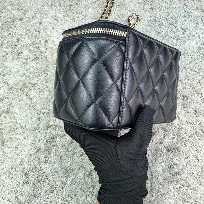 香奈兒 Chanel 22S核桃金球長盒子 化妝包 ⭕️⭕️近新⭕️⭕️-12