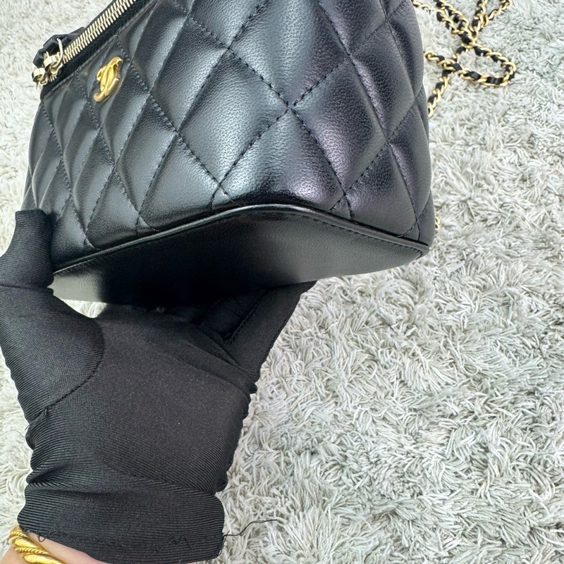 香奈兒 Chanel 22S核桃金球長盒子 化妝包 ⭕️⭕️近新⭕️⭕️-13