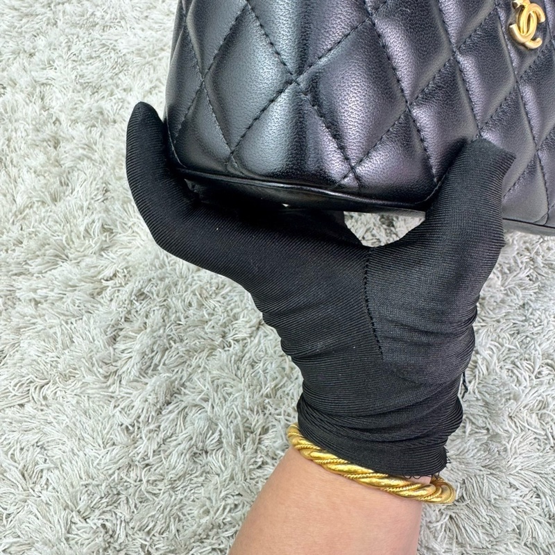 香奈兒 Chanel 22S核桃金球長盒子 化妝包 ⭕️⭕️近新⭕️⭕️-14