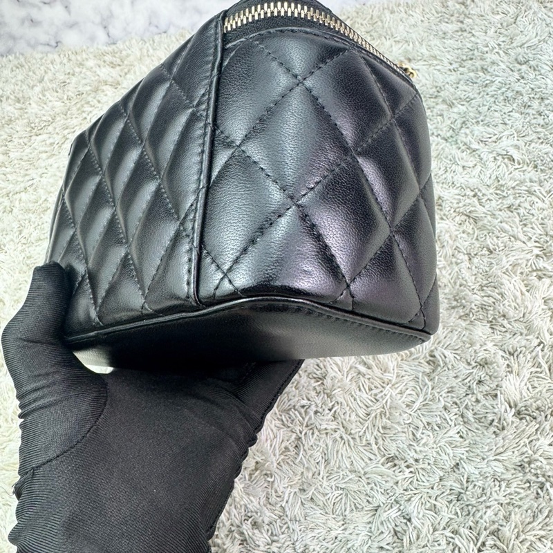 香奈兒 Chanel 22S核桃金球長盒子 化妝包 ⭕️⭕️近新⭕️⭕️-15