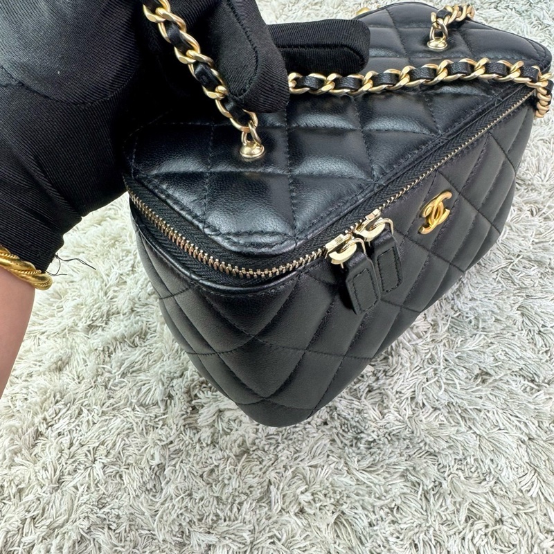 香奈兒 Chanel 22S核桃金球長盒子 化妝包 ⭕️⭕️近新⭕️⭕️-22