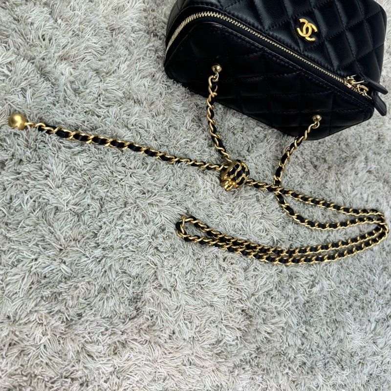 香奈兒 Chanel 22S核桃金球長盒子 化妝包 ⭕️⭕️近新⭕️⭕️-27