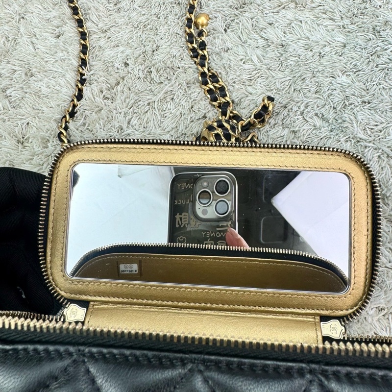 香奈兒 Chanel 22S核桃金球長盒子 化妝包 ⭕️⭕️近新⭕️⭕️-29