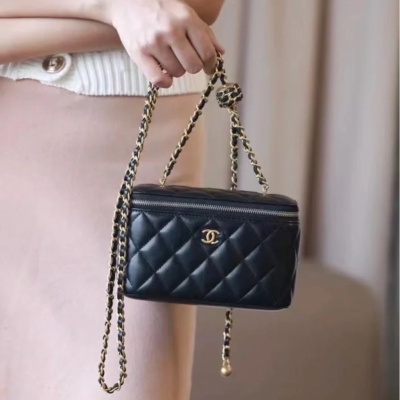 香奈兒 Chanel 22S核桃金球長盒子 化妝包 ⭕️⭕️近新⭕️⭕️-30