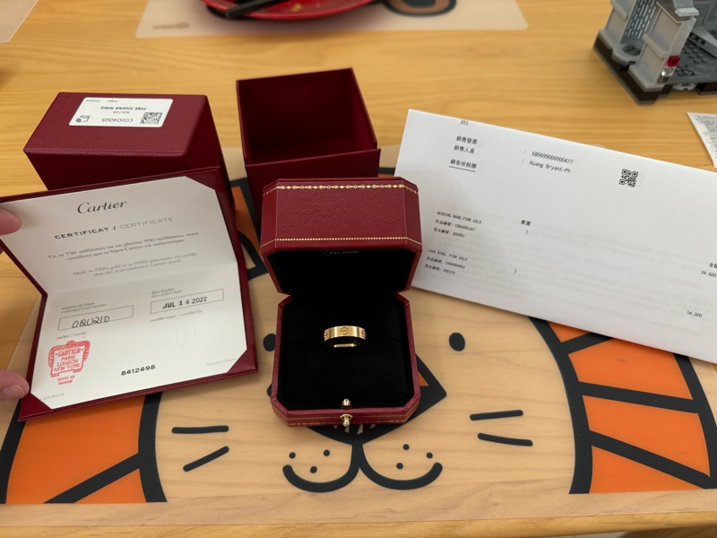 Cartier 卡地亞 Love 戒指 玫瑰金 62號-4