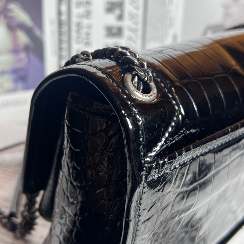 ysl baby niki 亮黑鱷魚紋 《台灣購證》-15