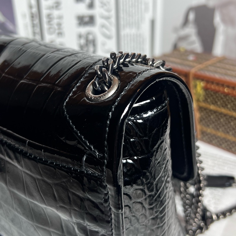 ysl baby niki 亮黑鱷魚紋 《台灣購證》-16