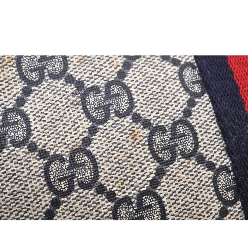 【今日最低價～✨️輕奢二手良品✨️】GUCCI 男女適用 手拿包 #SherryLine Clutch Hand Bag Purse GG PVC Leather Navy Blue-10