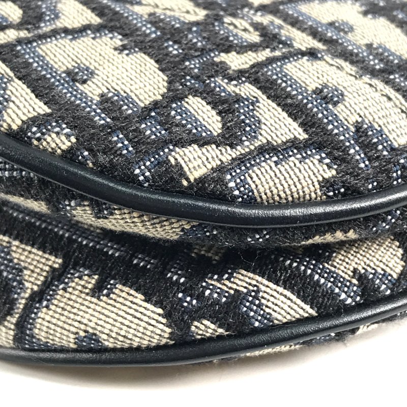 △ Christian Dior 迪奧 Blue Dior Oblique Jacquard Canvas Saddle Handbag 藍色提花帆布手袋 - 247016350-8