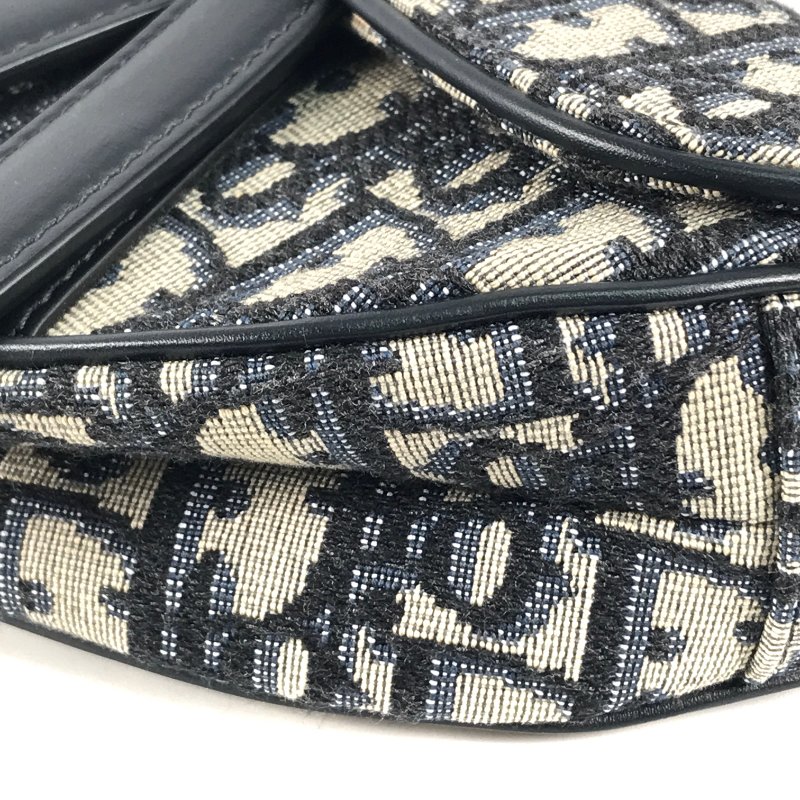 △ Christian Dior 迪奧 Blue Dior Oblique Jacquard Canvas Saddle Handbag 藍色提花帆布手袋 - 247016350-9