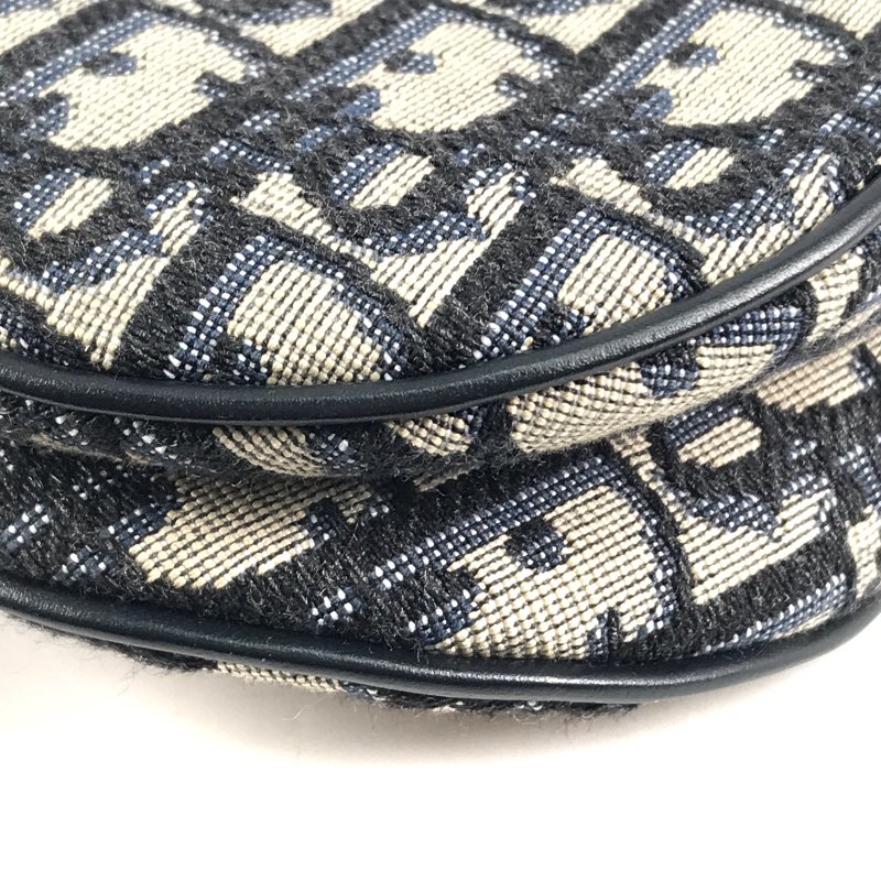 △ Christian Dior 迪奧 Blue Dior Oblique Jacquard Canvas Saddle Handbag 藍色提花帆布手袋 - 247016350-11