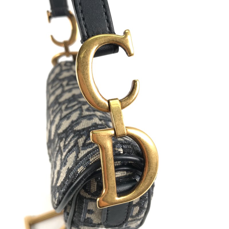 △ Christian Dior 迪奧 Blue Dior Oblique Jacquard Canvas Saddle Handbag 藍色提花帆布手袋 - 247016350-14