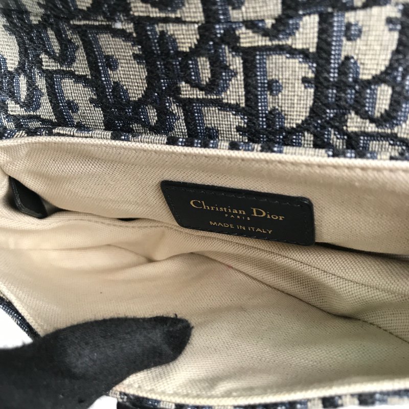 △ Christian Dior 迪奧 Blue Dior Oblique Jacquard Canvas Saddle Handbag 藍色提花帆布手袋 - 247016350-16