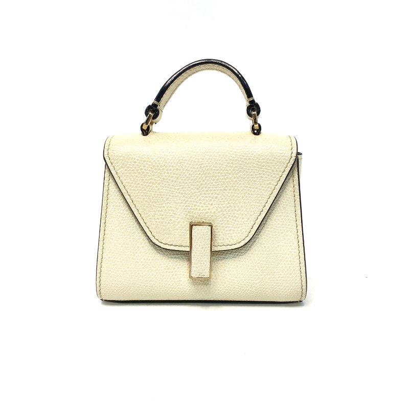 △ Valextra 瓦萊可斯特拉 Iside Top Handle Mini Beige Calfskin Belt Bag 米色牛皮迷你兩用袋 - 247016914-1