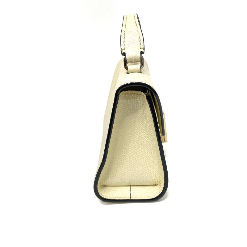 △ Valextra 瓦萊可斯特拉 Iside Top Handle Mini Beige Calfskin Belt Bag 米色牛皮迷你兩用袋 - 247016914-3