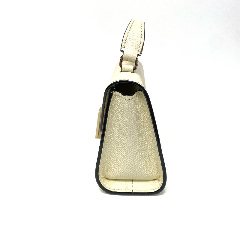 △ Valextra 瓦萊可斯特拉 Iside Top Handle Mini Beige Calfskin Belt Bag 米色牛皮迷你兩用袋 - 247016914-4