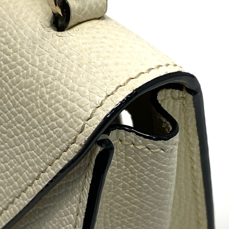 △ Valextra 瓦萊可斯特拉 Iside Top Handle Mini Beige Calfskin Belt Bag 米色牛皮迷你兩用袋 - 247016914-12