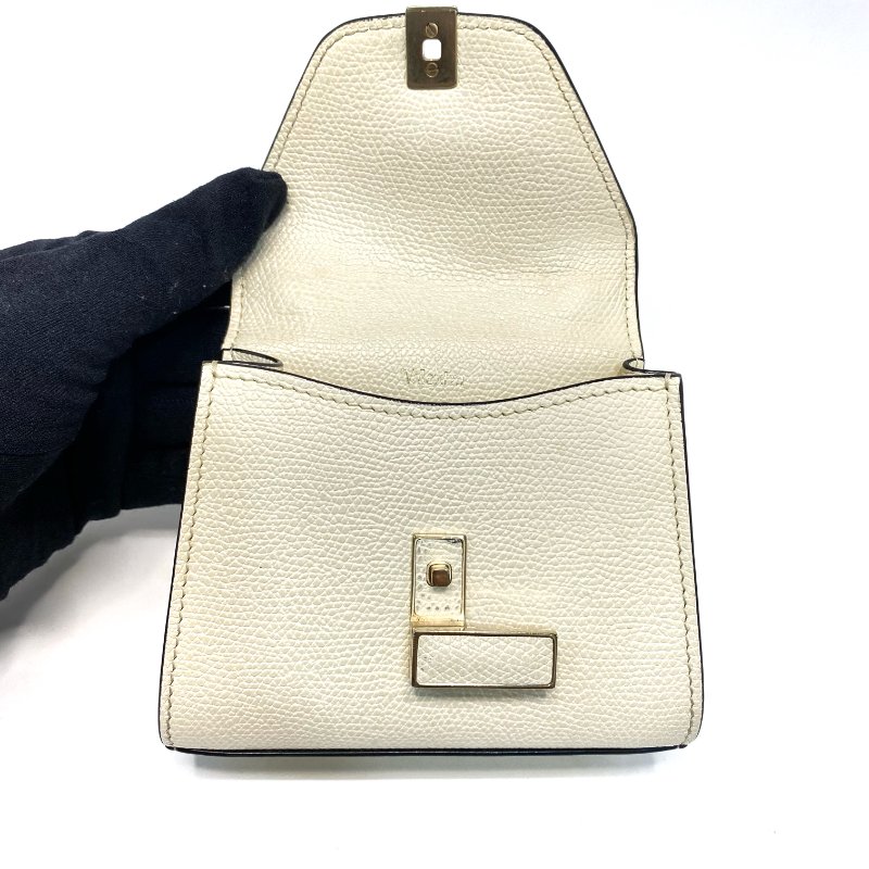 △ Valextra 瓦萊可斯特拉 Iside Top Handle Mini Beige Calfskin Belt Bag 米色牛皮迷你兩用袋 - 247016914-16