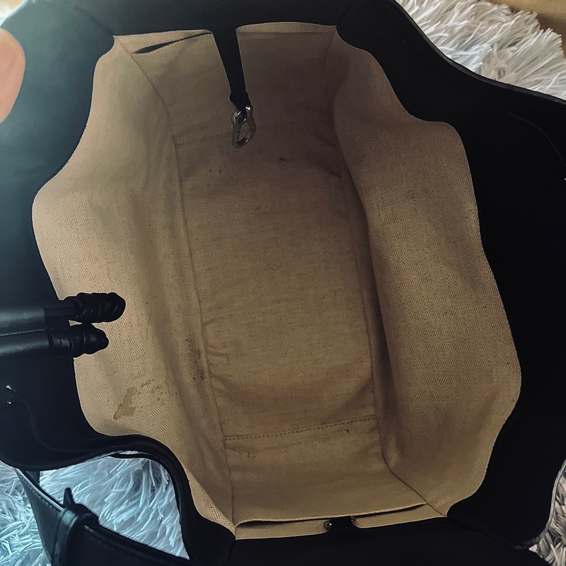 LOEWE-HAMMOCK[附贈]小牛皮吊繩+大象大骰子-黑抽繩(已絕版)吊床包 Medium 中號 85新-5