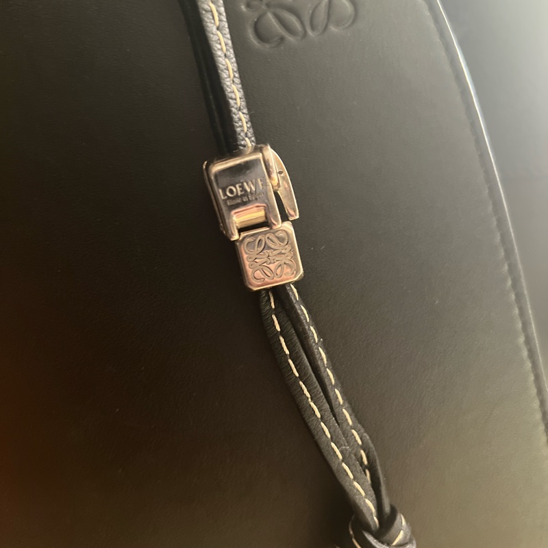 LOEWE-HAMMOCK[附贈]小牛皮吊繩+大象大骰子-黑抽繩(已絕版)吊床包 Medium 中號 85新-15