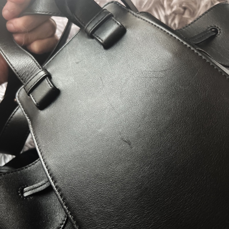 LOEWE-HAMMOCK[附贈]小牛皮吊繩+大象大骰子-黑抽繩(已絕版)吊床包 Medium 中號 85新-18