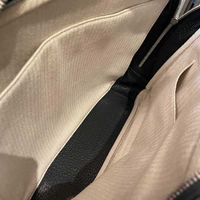 Hermes Steve Travel 黑色銀釦公事包/旅行包/斜背包-14