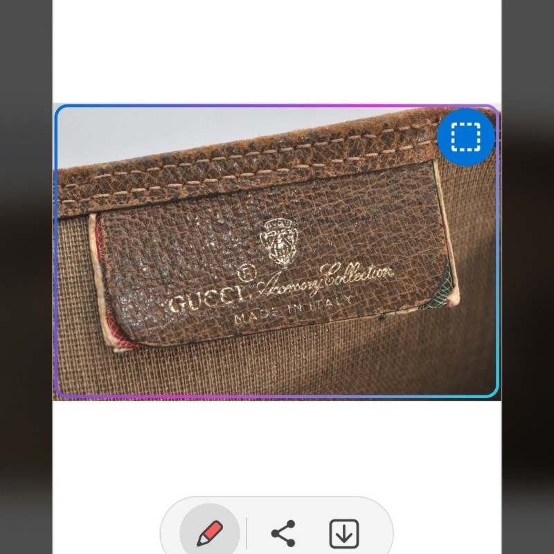 ［二奢良品✨️］GUCCI 經典Web Sherry Line 棕色PVC皮革肩背托特包 - 型號 5766K-14