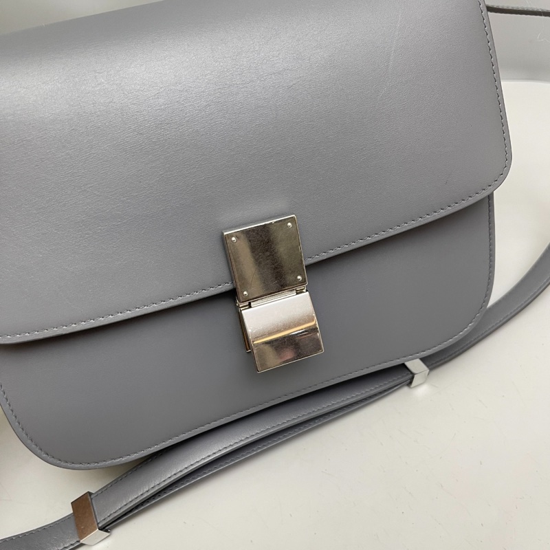 Celine Classic Box中號灰色豆腐包-2