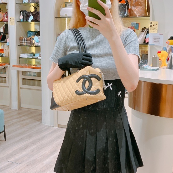 CHANEL 香奈兒復古保齡球手拿包包CAMBON BOWLING BAG-10