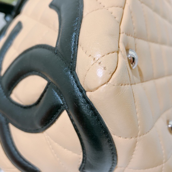 CHANEL 香奈兒復古保齡球手拿包包CAMBON BOWLING BAG-25