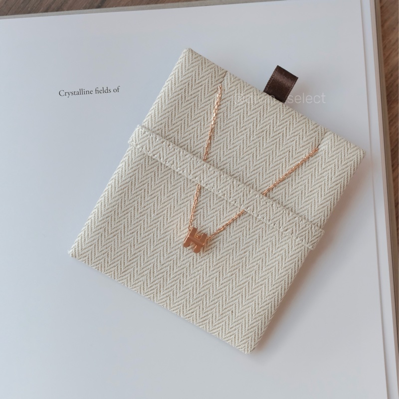 Hermès mini pop h necklace金棕色 愛馬仕H項鍊-4