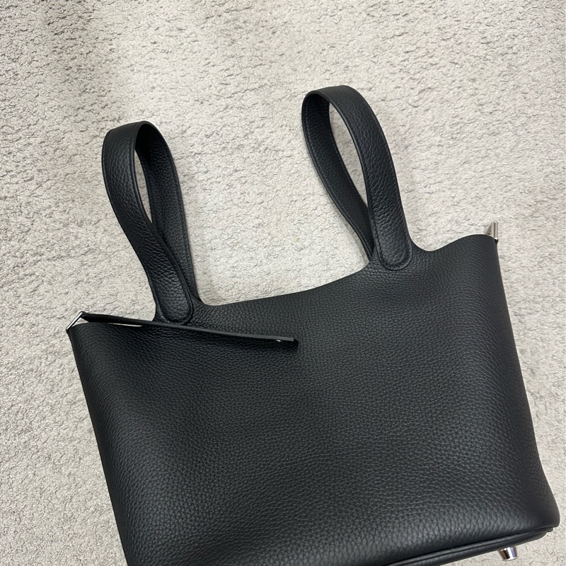 全新 愛馬仕 Hermes Picotin 菜籃子 22 黑銀 W刻-2