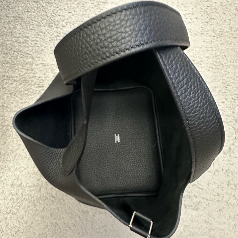 全新 愛馬仕 Hermes Picotin 菜籃子 22 黑銀 W刻-5