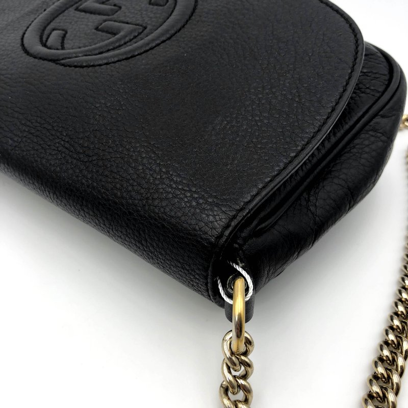 GUCCI 經典SOHO系列雙G LOGO流蘇包,逛街包,隨身包,斜背包,肩背包,側背包,二手真品,正品,現貨,免運-19