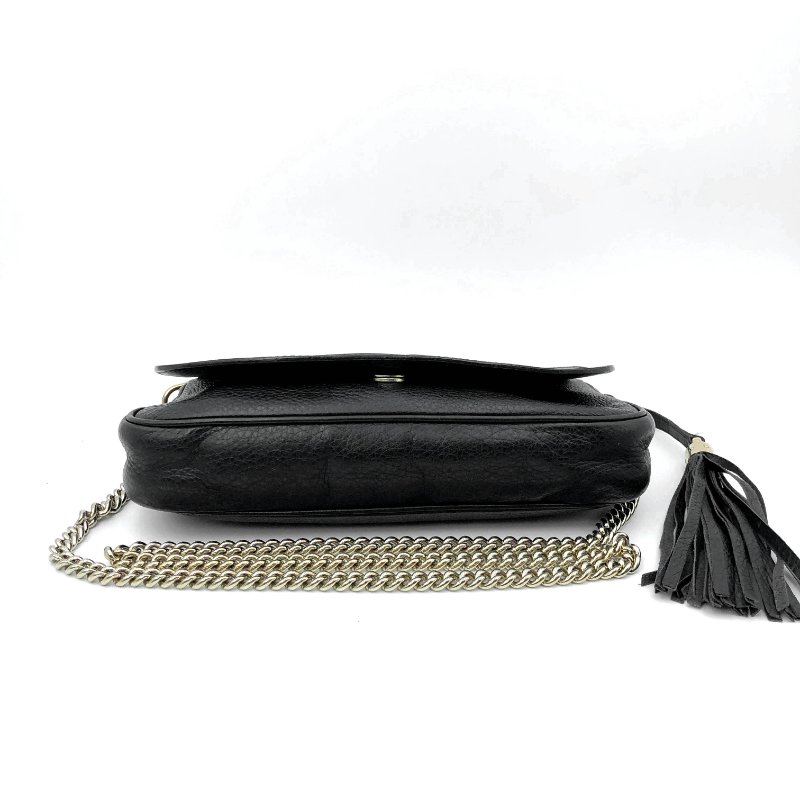 GUCCI 經典SOHO系列雙G LOGO流蘇包,逛街包,隨身包,斜背包,肩背包,側背包,二手真品,正品,現貨,免運-16