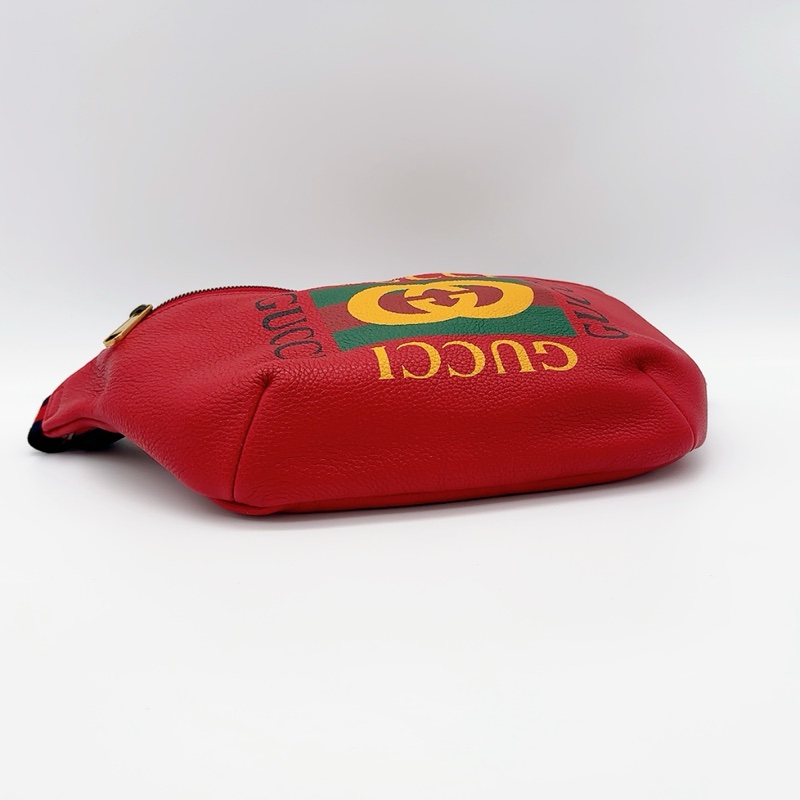 GUCCI 紅色PRINT腰包 100cm-2