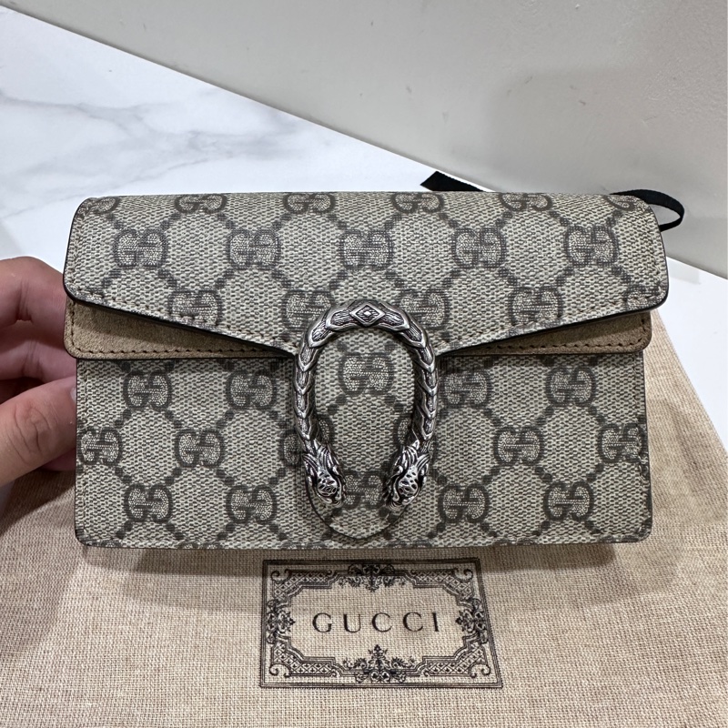 Gucci 酒神mini 銀鍊包-1