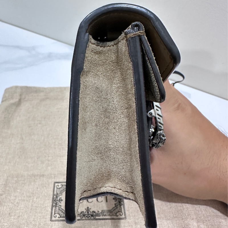 Gucci 酒神mini 銀鍊包-4