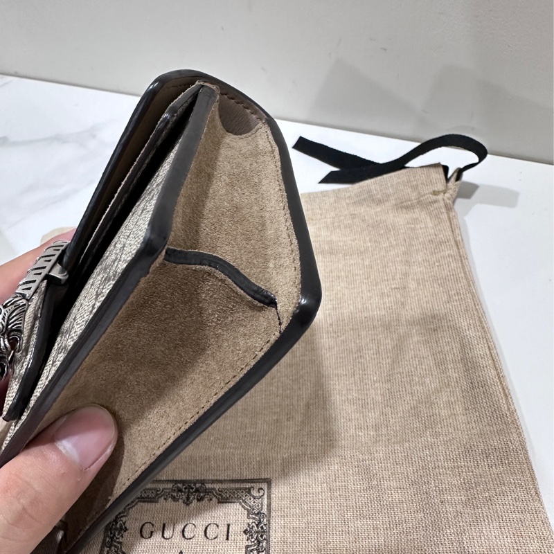 Gucci 酒神mini 銀鍊包-5