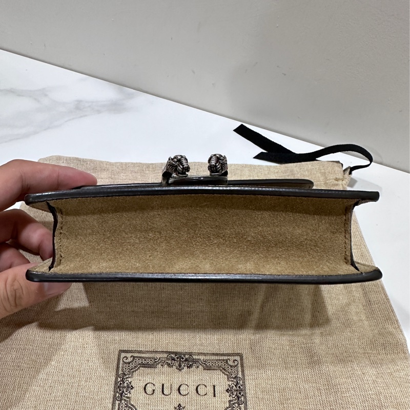 Gucci 酒神mini 銀鍊包-7