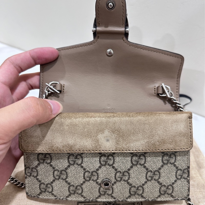 Gucci 酒神mini 銀鍊包-9