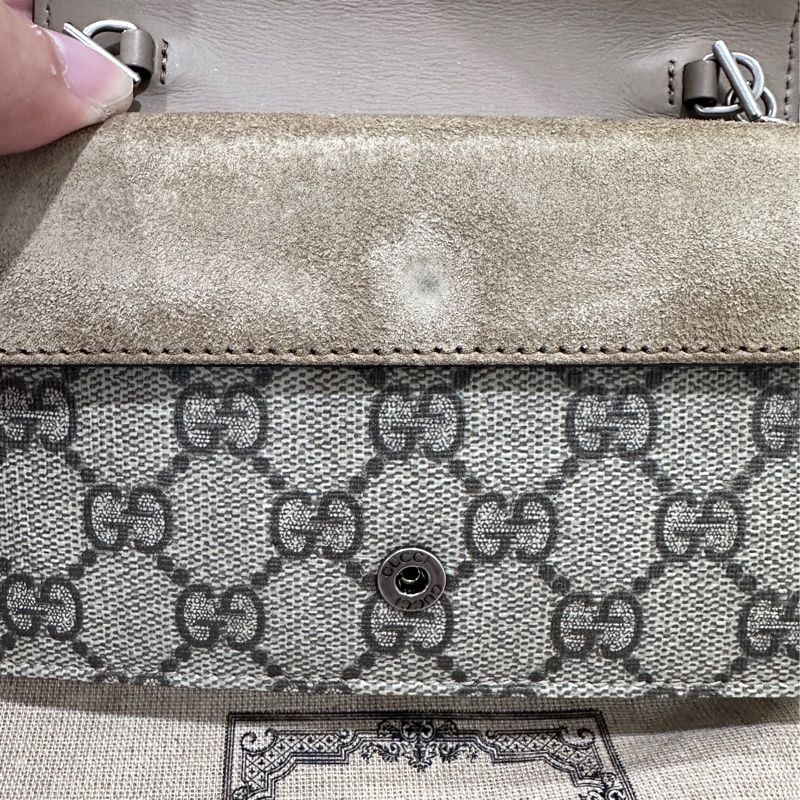 Gucci 酒神mini 銀鍊包-10