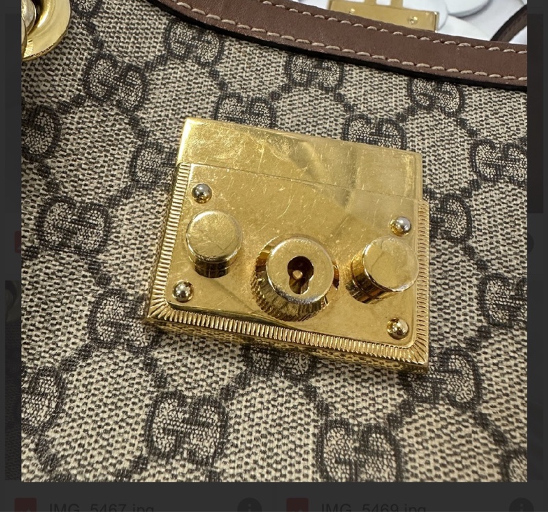 Gucci padlock 棕色小號肩包-15