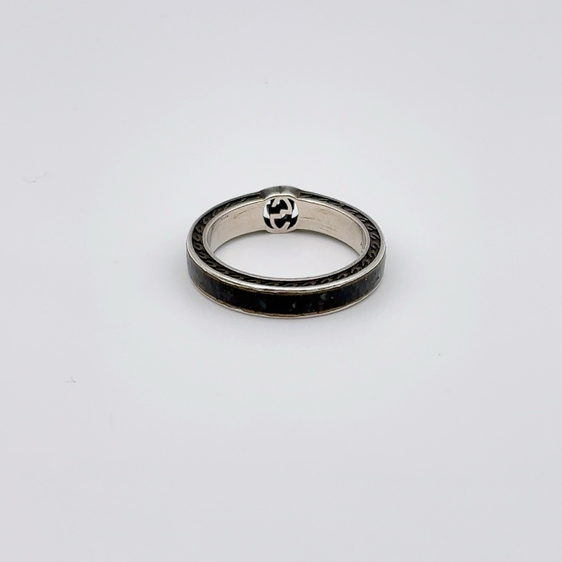 GUCCI 925純銀戒指INTERLOCKING G 系列兩件組 （10號）-13