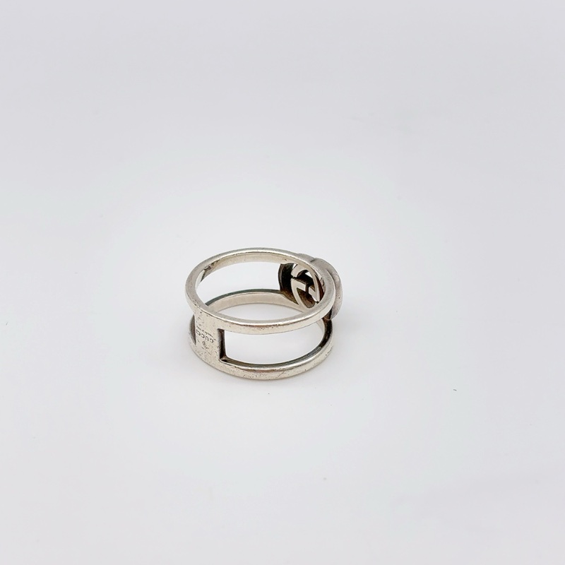 GUCCI 925純銀戒指INTERLOCKING G 系列兩件組 （16/18號）-8