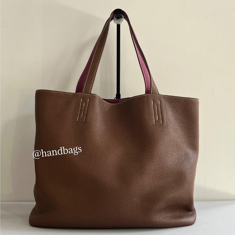 HERMES Double Sens 45 手提包 托特包 雙面 栗子色/ 托斯卡紫色-0