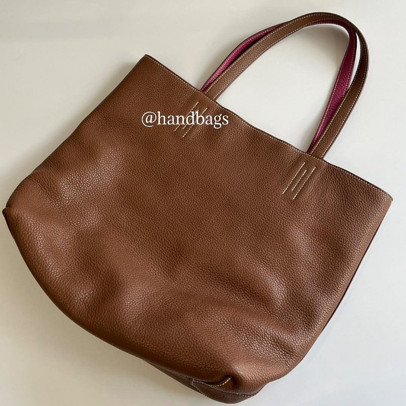 HERMES Double Sens 45 手提包 托特包 雙面 栗子色/ 托斯卡紫色-1
