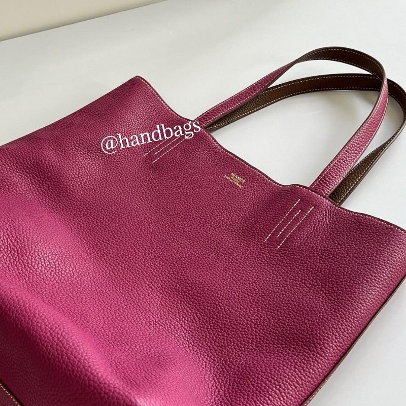 HERMES Double Sens 45 手提包 托特包 雙面 栗子色/ 托斯卡紫色-5